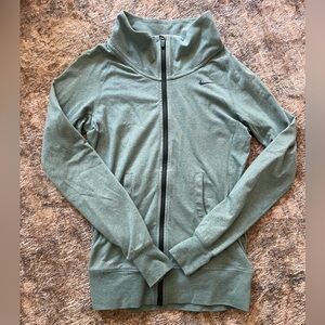 Green Nike full zip mid layer. Size M